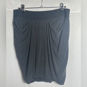 Rachel Roy Black Draped Tulip Skirt Elastic Waist Women’s Size L